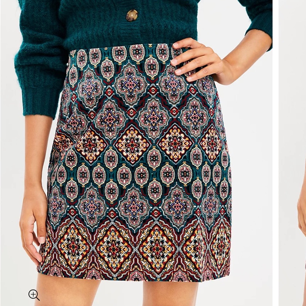 LOFT Brushed Corduroy Shift Skirt